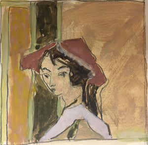 
            
                Load image into Gallery viewer, Portrait Chapeau rouge
            
        